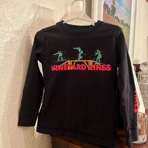 Vineyard Vines Kids Black and Red Long Sleeve Tee